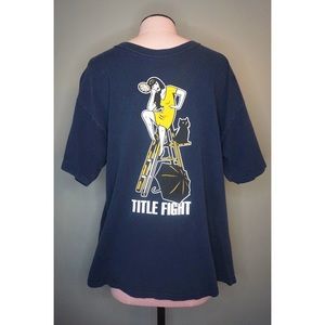 TITLE FIGHT Bad Luck Navy Pop Punk Band Shirt